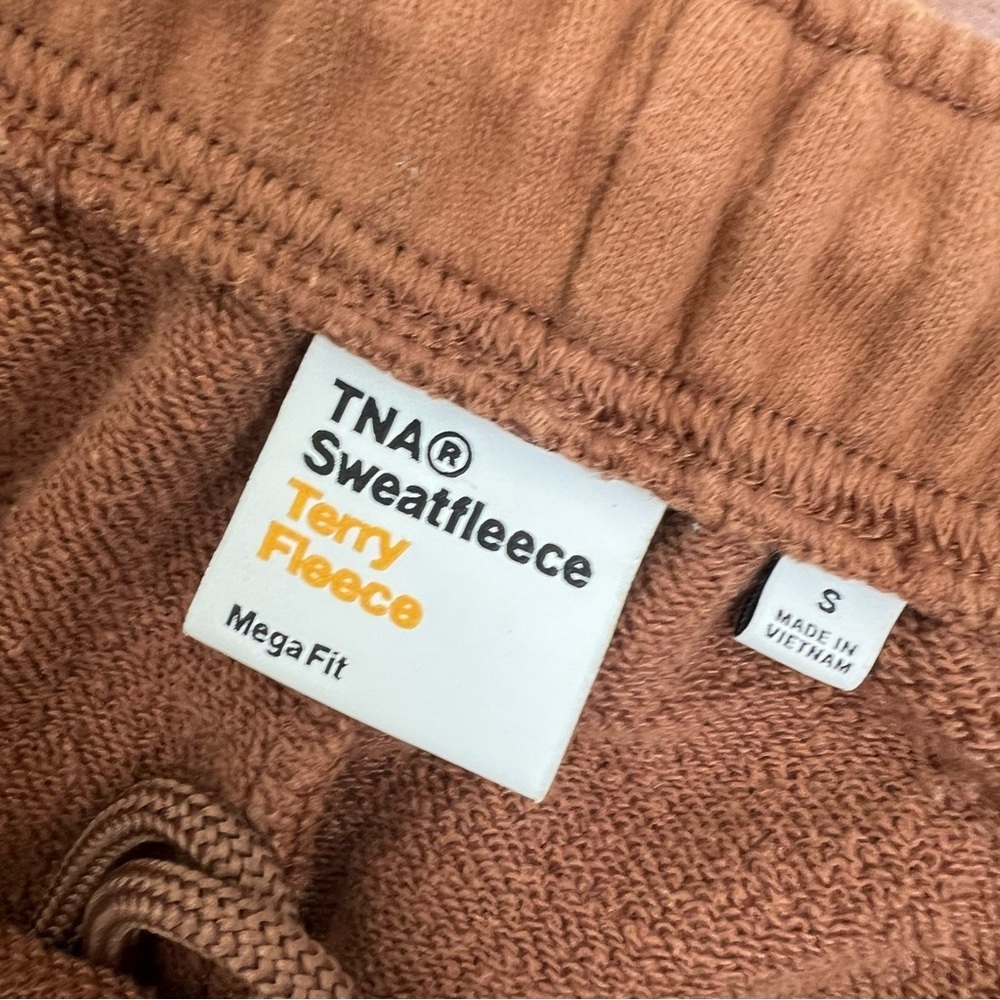 Aritzia TNA Sweatfleece Terry Fleece Mega Fit Brown Sweat Pants Size S - Picture 5 of 7